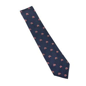 Atkinsons Blue Floral Pattern Silk Tie